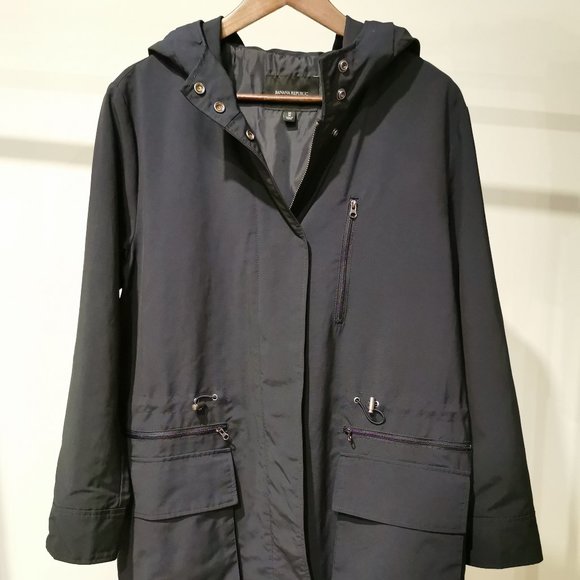 BANANA REPUBLIC ladies trench coat - Navy blue. - Picture 3 of 8